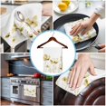thumbnail image 3 of Yellow Flowers Kitchen Towels Set of 2, Water Absorbent Dish Towel, Watercolor Vintage White Floral Leaves Decorative Hand Towels - Quick Drying Cloth for Cooking Baking, 18x28 Inch, 3 of 8