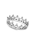 thumbnail image 4 of Heart Crown King Princess Ring .925 Sterling Silver Tiara Band Jewelry Female Male Unisex Size 4, 4 of 4