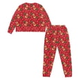 thumbnail image 5 of SCRAWLGOD Christmas Tree Pajamas Women Long Sleeve Sleepwear Ladies Soft Pjs Lounge Set Size Large Crewneck Set of 2 Breathable Women House Wear, 5 of 7