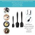 thumbnail image 3 of Set de 3 utensilios de cocina - Espátula de repostería de silicona 100% Apto para uso alimentario Accesorios de cocina antiadherentes resistentes al calor - Negro Sailing Electrónica, 3 of 5