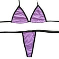 thumbnail image 1 of Aayomet Maillot de Bain Grande Taille pour Femmes, Bikini String (Violet, S), 1 of 5