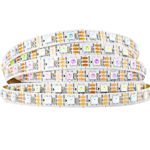 BTF-LIGHTING WS2812B Tira de luces LED 1m 5m 30LEDs/m 60LEDs/m IP30 IP65 IP67 5050SMD Direccionable individualmente PCB blanco negro flexible Tira de píxeles LED a todo color Dream Color DC5V
