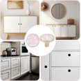 thumbnail image 4 of 4 Packs Drawer Knobs Gold Dresser Knob Zinc Alloy Pulls Handles Mother of Pearl Furniture Knobs Accessories for Kitchen Cabinet Dresser Drawers Door Decorative 1.2" Diameter Pink making, 4 of 9
