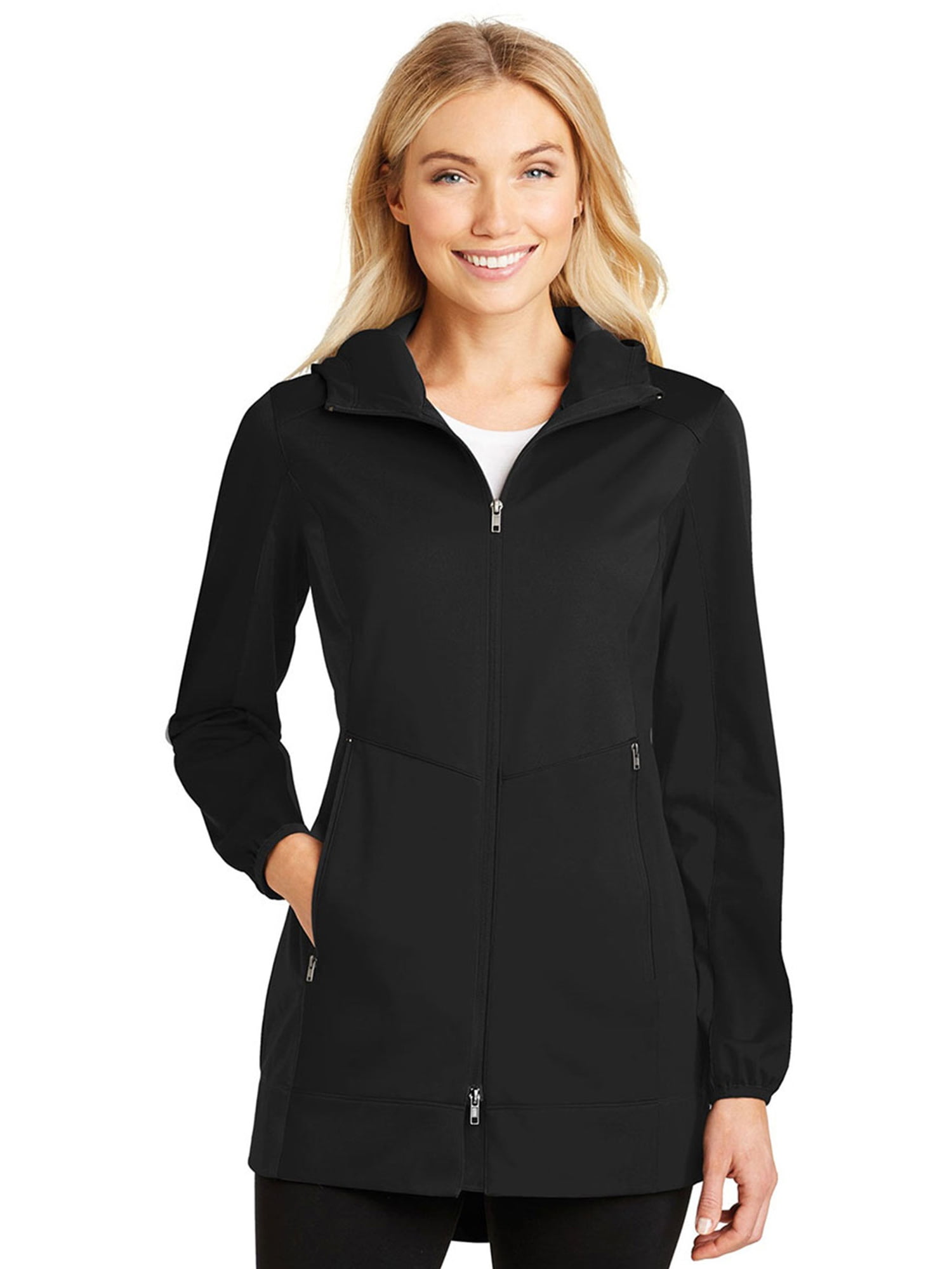port authority ladies active hooded soft shell jacket