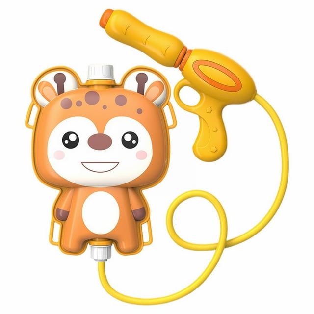 Kids Backpack Water Gun Toy, Cartoon Design, Pull-Out, Durable, Large Capacity Long Range, Summer Beach Gift