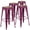 Purple, variant on Flash Furniture 4 Pk. 30" High Backless Copper Barstool with Square Wood Seat