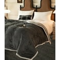 thumbnail image 3 of CJC Throw Blankets for Bed Couch, Soft Warm 3 Layers Flannel Fleece Twin Blanket for Winter Autumn, Lightweight Fuzzy Flannel Comforter (Grey, 59"x79"), 3 of 10
