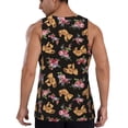 thumbnail image 3 of Easygdp Rose Flower Bear Men's Tank Top, Sleeveless Muscle T Shirts, Breathable, Quick-Dry, Loose for Gym, Running, Fitness - 4X-Large, 3 of 9