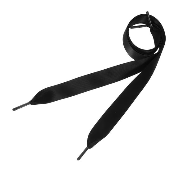 Raindrops Black Ribbon Shoelaces for Shoes Use Flat Shoelace with Durable Craftsmanship 0.7M