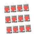 thumbnail image 4 of 12 bolsas de regalo para San Valentín con asa y forma de corazón, decorativas para fiestas. Blanco negro, 4 of 9