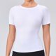 thumbnail image 4 of Camiseta de Manga Corta de Yoga para Mujeres Color Sólido Moda Casual Respirable Apretado Deportivo de Alta Elasticidad Camiseta de Carrera de Manga de Raglan Cuello Redondo Top de Manga Corta de Muj, 4 of 8
