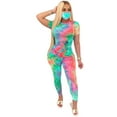 thumbnail image 1 of Luiryar Women 2 Piece Tracksuit Set Short Sleeve Tie Dye Tops High Waist Pants Bodycon Yoga Sports Summer Outfits, 1 of 8