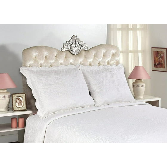 All For You 2-Piece Embroidered Quilted Pillow shams ...