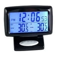 thumbnail image 2 of HEVIRGO Car Vehicle LED Digital LCD Thermometer Clock Temperature Meter with Backlight, 2 of 7