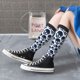 thumbnail image 5 of Balery black Skull white Calcetines novedosos Calcetines deportivos Calcetines hasta la rodilla Calcetines de algodón Calcetines originales y geniales, 5 of 6