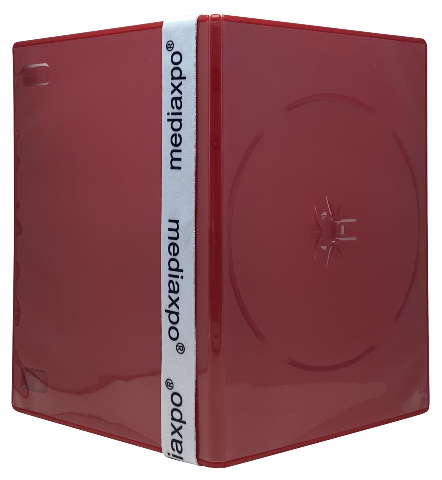 CheckOutStore 200 Slim Solid Red Color Single DVD Cases 7MM