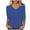 Blue, variant on LYXSSBYX 3/4 Length Sleeve Womens Tops Women's Fashion Solid Tees Casual Crewneck 3/4 Sleeve Loose T-Shirt Ladies Tops Blouses Shirts