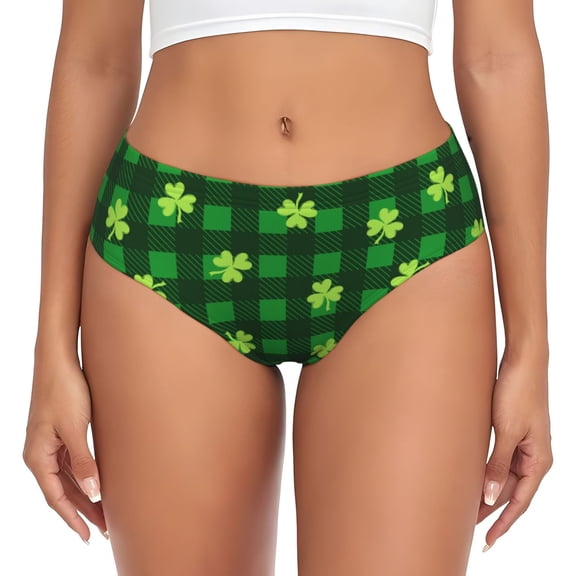 Womens Underwear - Happy St. Patrick's Day5 No Show Seamless Underwear for Women, Stretch Women's Panties, Hipster Soft Comfort Ladies Panties Bikini Underwear Briefs