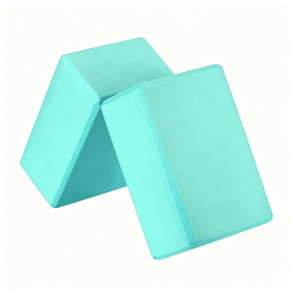 BESTSKY Set of 2 High Density Yoga Blocks, 9"X6"X4" Each, Pair, Multiple Colors Supportive Foam Yoga Blocks