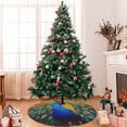 thumbnail image 7 of Yiaed Peacocks Print Christmas Tree Skirt , Tree SkirtsTree Mat for Christmas Winter Holiday Indoor Decorations-48", 7 of 7