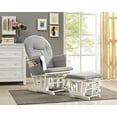 thumbnail image 2 of Angel Line Celine Glider And Ottoman, White with Gray Cushions, 2 of 3
