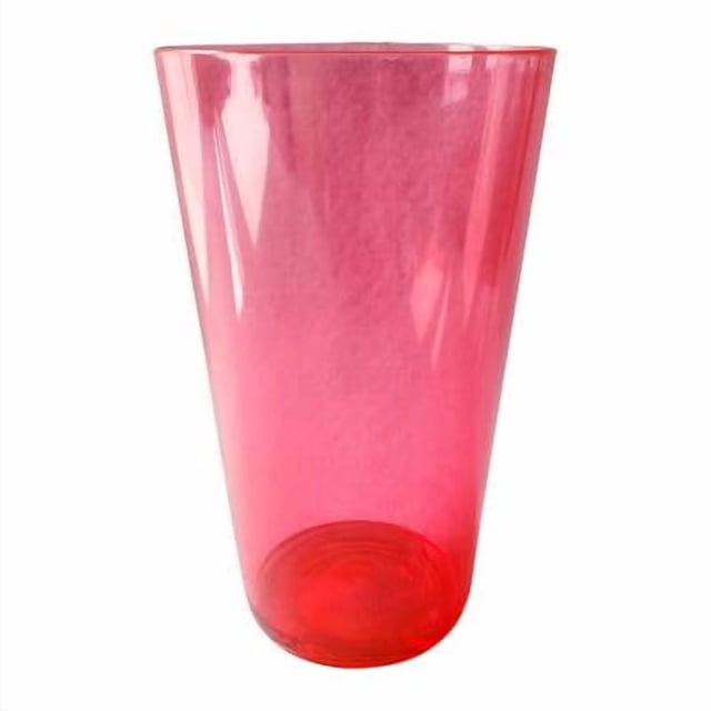 Vaso Esmol Plástico 18 Onzas Transparente Rojo