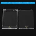 thumbnail image 4 of Uxcell 4"x3"x0.31" Magnetic Card Holder 75PT Plastic Clear Trading Card Protector Golden, 4 of 6