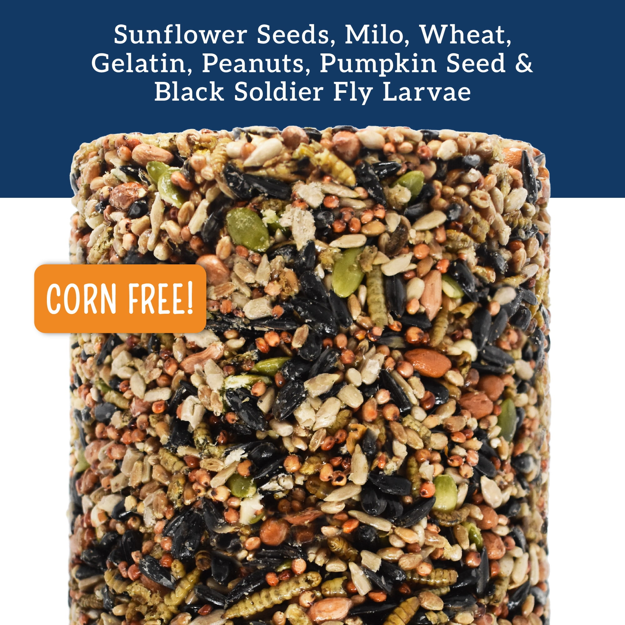 Love My Girls Peck 'N Roll Boredom Buster for Chickens, 2.5 lb. Seed Log, 1-Pack