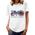 thumbnail image 2 of Femmes Été Indépendance Jour Imprimé Tee Shirts Manches Courtes T-Shirt Tops Blouse, 2 of 6