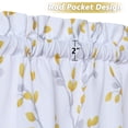 thumbnail image 2 of Haperlare Yellow Gray Kitchen Curtains 45 inches Long Tree Branch Cafe Curtains Home Decor Light Filtering Window Treatment Drapes, 2 Panels, 2 of 7