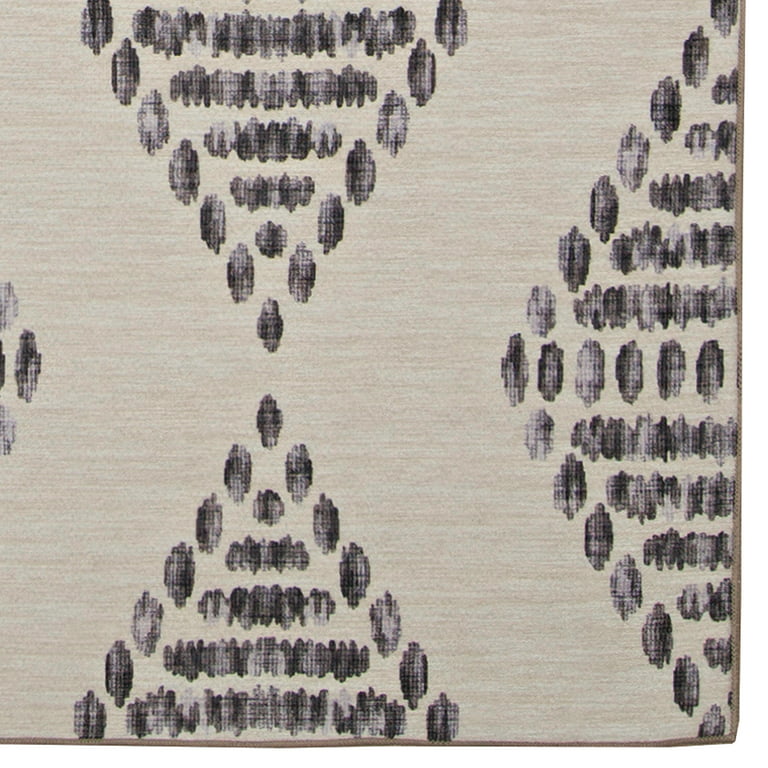Linon Ocoee Outdoor Washable Rug Collection - Ivory/Brown - 2' x 3