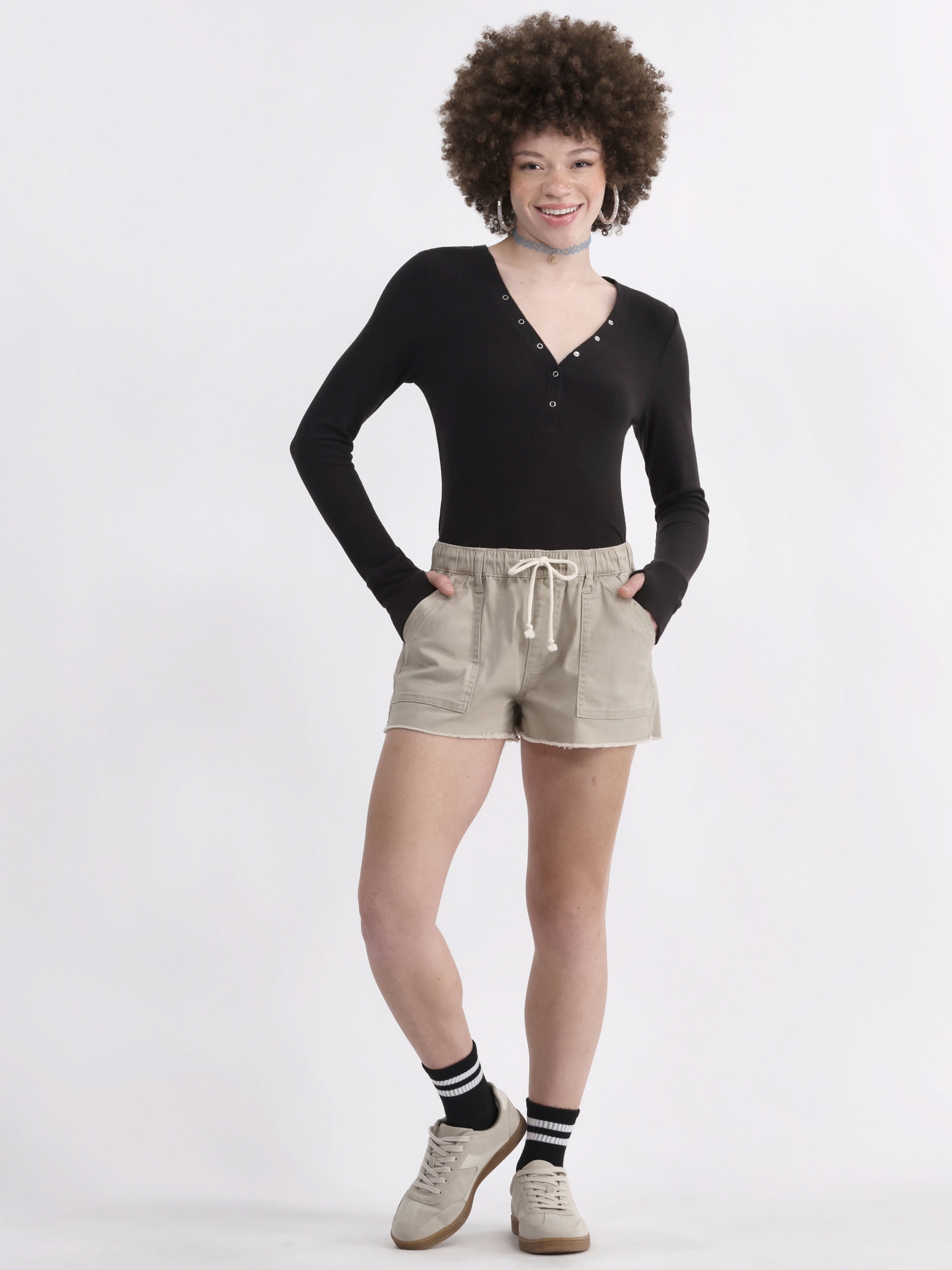 No Boundaries Porkchop Pocket Utility Short with Tie