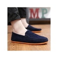 thumbnail image 3 of Fangasis Men Loafers Flat Casual Walking Shoes Comfort Flats Daily Cloth Moccasin Navy Blue 2# 8, 3 of 3