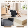 thumbnail image 5 of CRERIYO 360° Swivel Barrel Accent Chair Set of 1, Oversized Soft Teddy Velvet Armchair for Living Room and Bedroom, Gray, 5 of 13