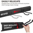 thumbnail image 2 of Tool Organizer Wall Mount Garage Storage Wall Organizer Garden Tool Storage Rack with PC fabric bag holder with Hooks with Straps use for Ski Gears Rake Shovel Yard Tool, 2 of 7
