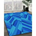thumbnail image 2 of Ahgly Company Indoor Rectangle Patterned Blue Orchid Blue Area Rugs, 2' x 3', 2 of 6