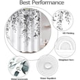 thumbnail image 6 of Gray and White Eucalyptus Shower Curtain Watercolor Grey Floral Plant Leaf Shower Curtains for Bathroom Botanical Flower Waterproof Fabric Bath Curtain Decor with Hooks (Black, 72'''' x 72''''), 6 of 6