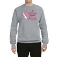 thumbnail image 2 of In October We Wear Pink Awareness Unisex Crewneck Graphic Sweatshirt, Heather Grey, 3XL, 2 of 3