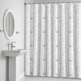 thumbnail image 5 of Modern Coffee Theme Shower Curtain for Bathroom Decor, Grey Drinks Minimalist Lines Leaves Waterproof Fabric Shower Curtain, 66"x72" Set with 12 Hooks, 5 of 9