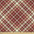 thumbnail image 2 of Ambesonne Plaid Fabric by the Yard Upholstery, Tartan Checkered Warm Tones, 1 Yard, Ruby Peach Cream, 2 of 5