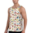 thumbnail image 2 of Gukieu Butterfly Flowers Print Men's Quick Dry Fitness Vest, Round Neck Sleeveless Fitness Bodybuilding Top-Medium, 2 of 7