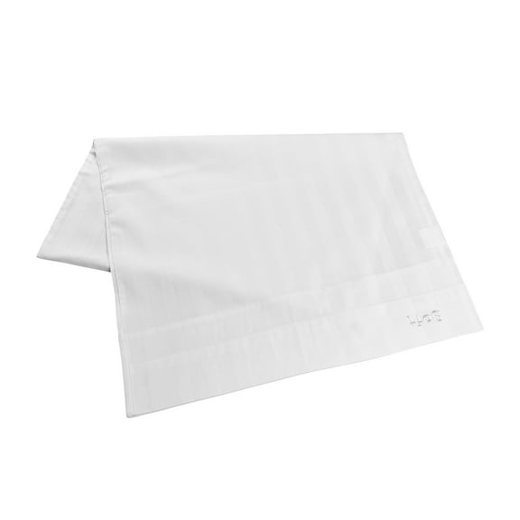 Linteum Textile Polycotton 250 Thread Count White with Stripes Pillowcases 20x30 in. 12-Pack