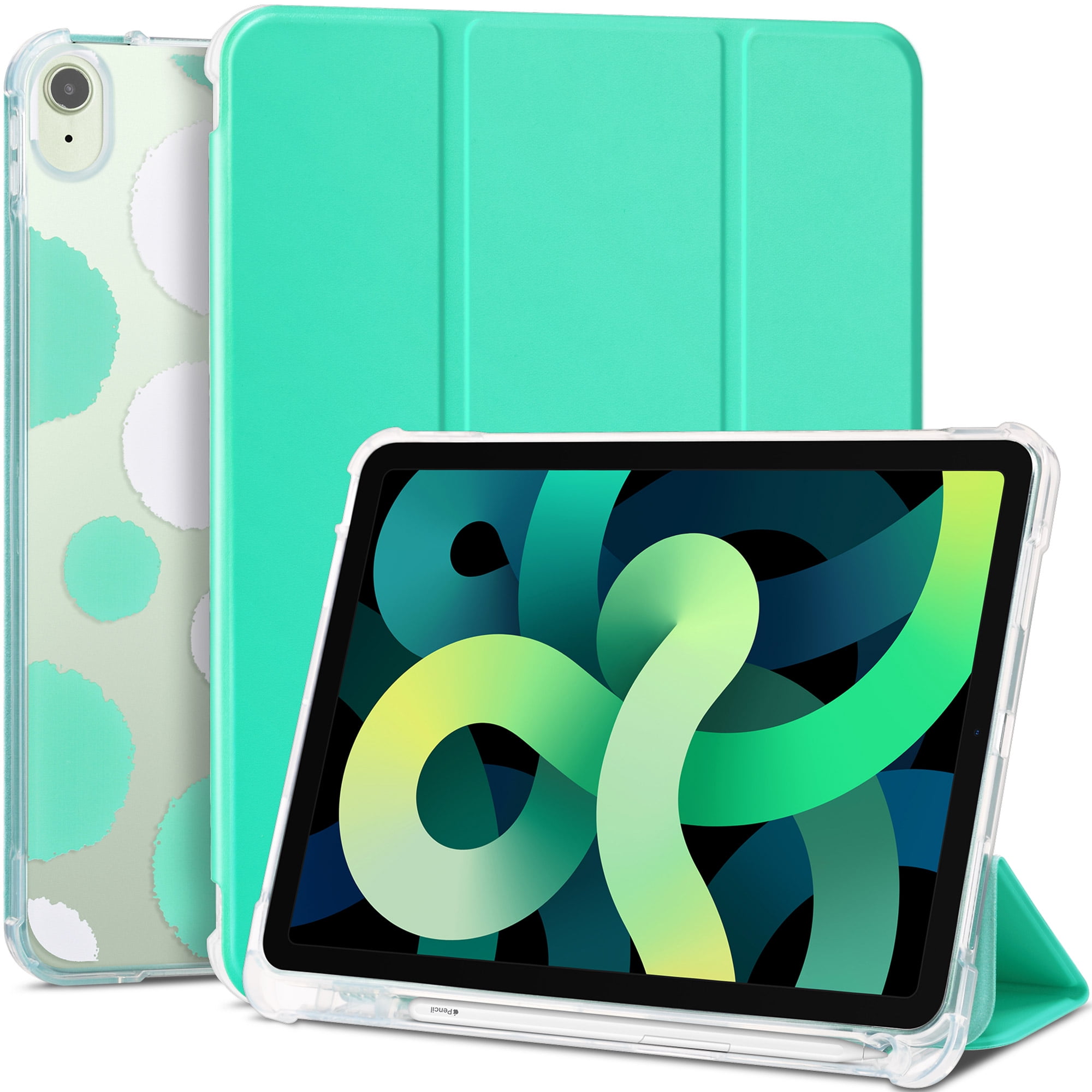 Drejning Kilde voks ULAK iPad Air 4 5 10.9 Case with Pencil Holder, Shockproof Stand Smart Cover  for Apple iPad Air 5th/4th Generation 2022/2020, Green - Walmart.com