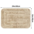 thumbnail image 6 of NOMADIC NOOK Soft Absorbent Bath Mats 2 Pcs Plush Shaggy Bathroom Rugs Khaki/Brown 16" x 24", 6 of 6