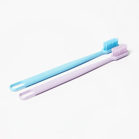 Boie, Toothbrush, Blue & Thistle, Extra-soft, Adult, 2 Pack