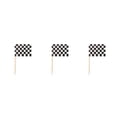 thumbnail image 3 of pitrice 100 Pieces Accessories Racing Toothpicks Flags Markers Mini Muffin Cocktail Fruit Sticks Food Dining black white plaid 3Set, 3 of 6