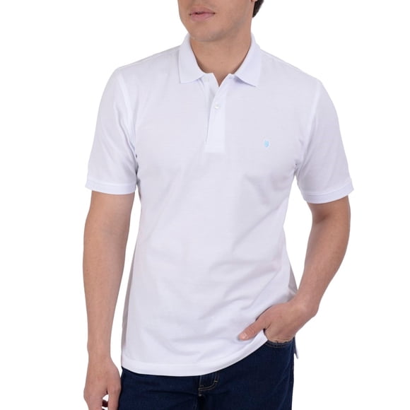 Playera Tipo Polo Yale Manga Corta Regular Fit 6909 Blanco