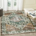 thumbnail image 2 of Hasoo Large 9' x 12' Vintage Area Rug for Living Room Bedroom Washable Floral Carpet, Rust, 2 of 6