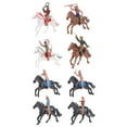 thumbnail image 4 of 8Pcs Indians Plastic Figures Playset Horse Riding Figure Toy West Cowboy Model Adorns Assorted Style, 4 of 6
