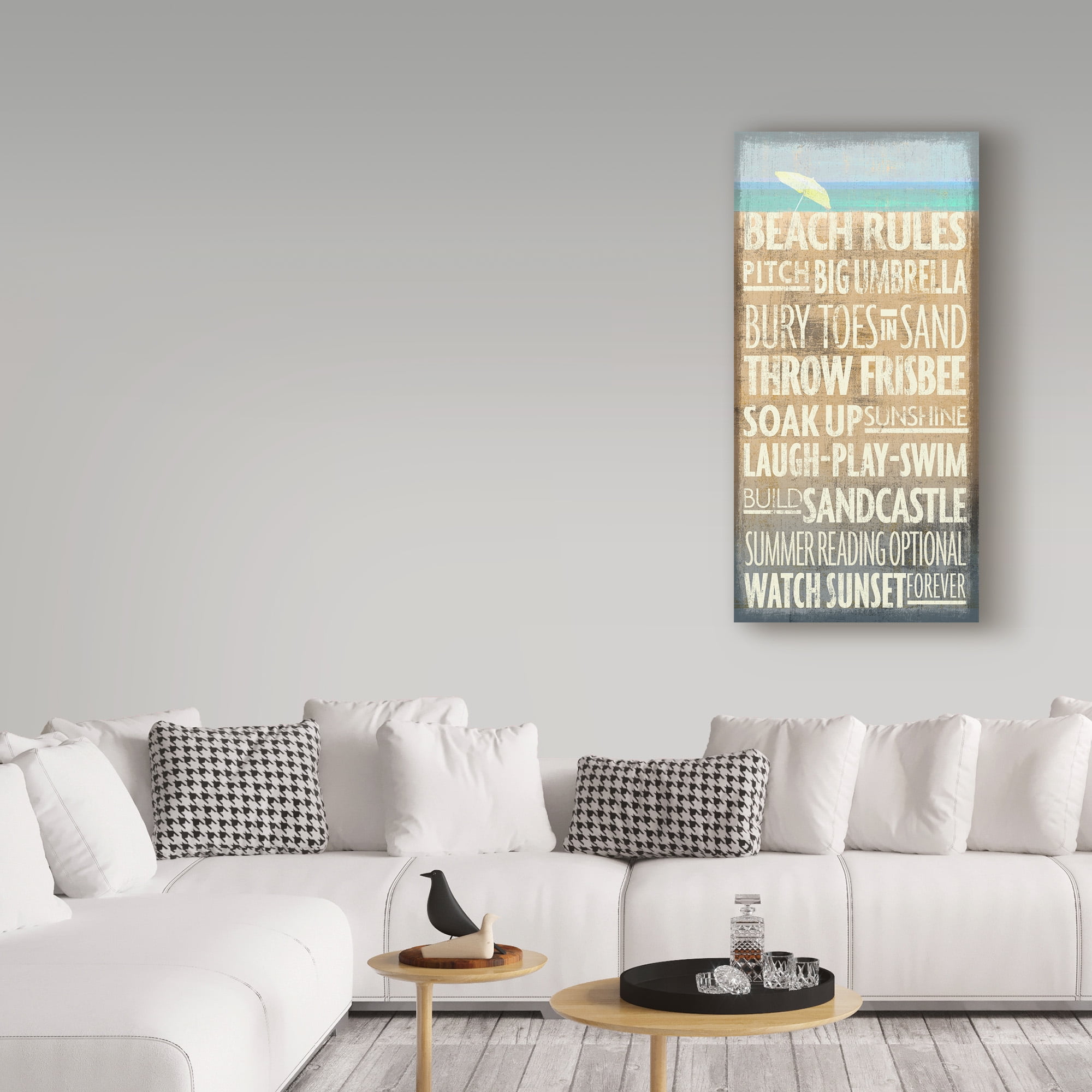 Trademark Fine Art 'Beach Rules' Canvas Art by Art Licensing Studio